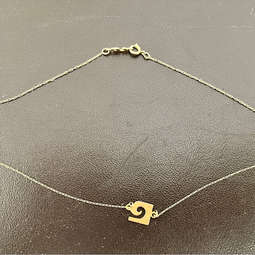 Vtg 1970s Pierre Cardin Monogram 15" Gold Plated Necklace